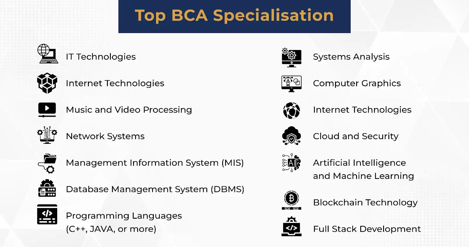 bca specialisations